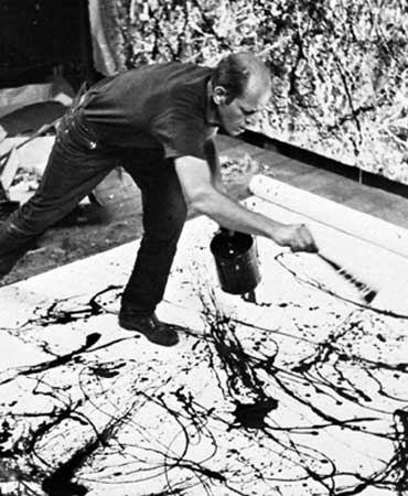 Jackson Pollock Pintando